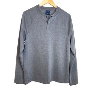 NWOT Kit and Ace Gray Long Sleeve Henley Shirt Men's M Wool Cotton Blend Casual